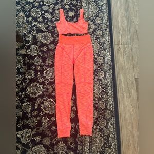 Legging set, coral rhinestone size medium from hot Miami styles